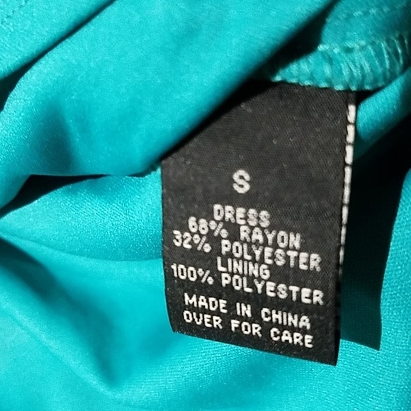 TEAL SEQUINS NATIVE MINI DRESS TRIBAL COLORFUL COWGIRL SIZE SMALL - Picture 7 of 8